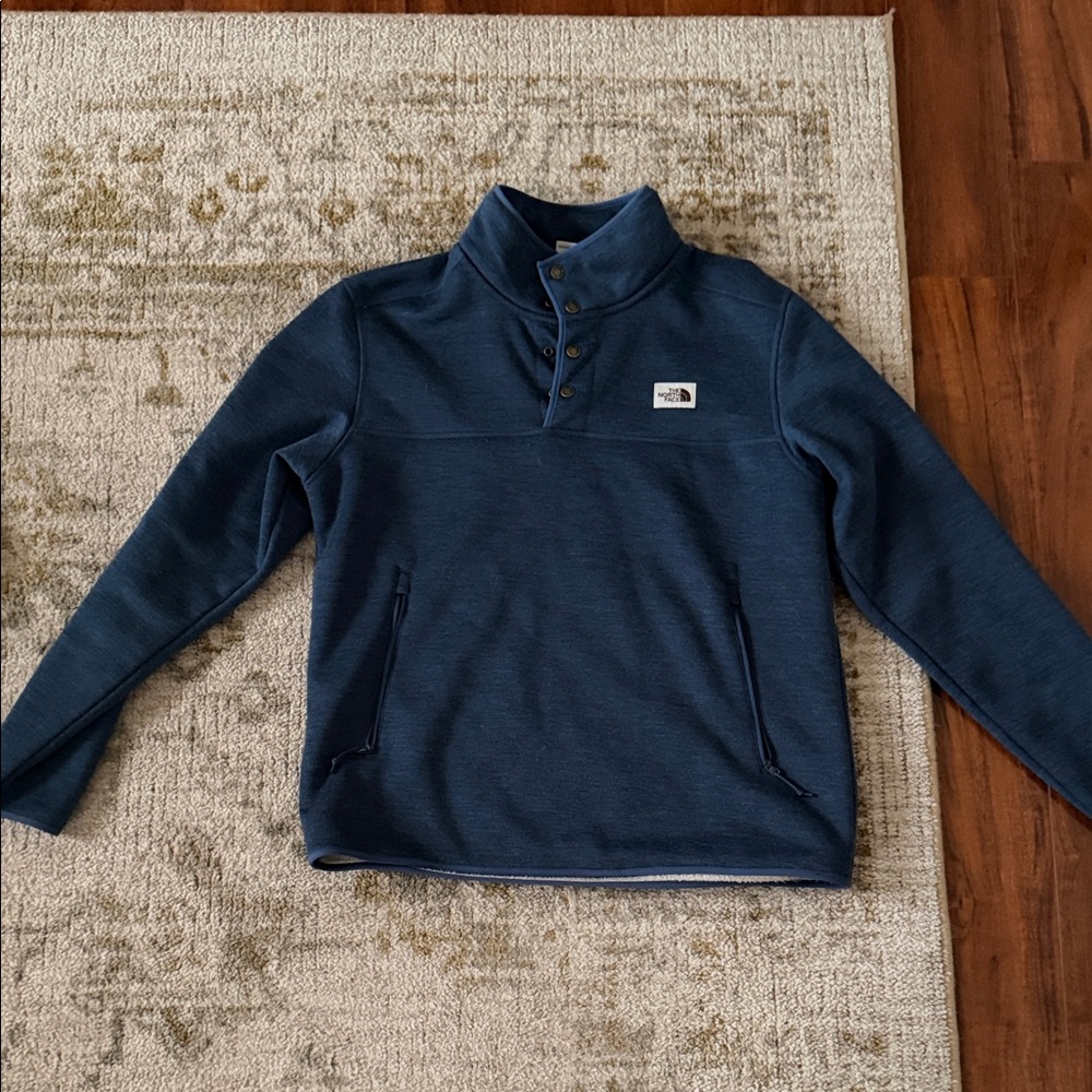 The North Face Navy Button-Up Fleece